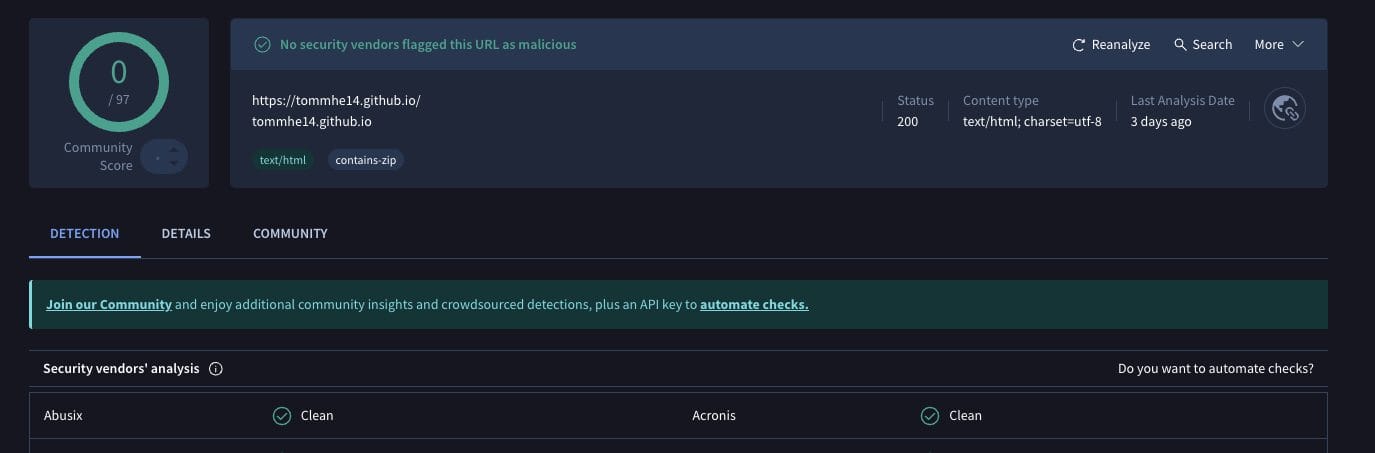 ManeFlix Kodi Addon VirusTotal Scan