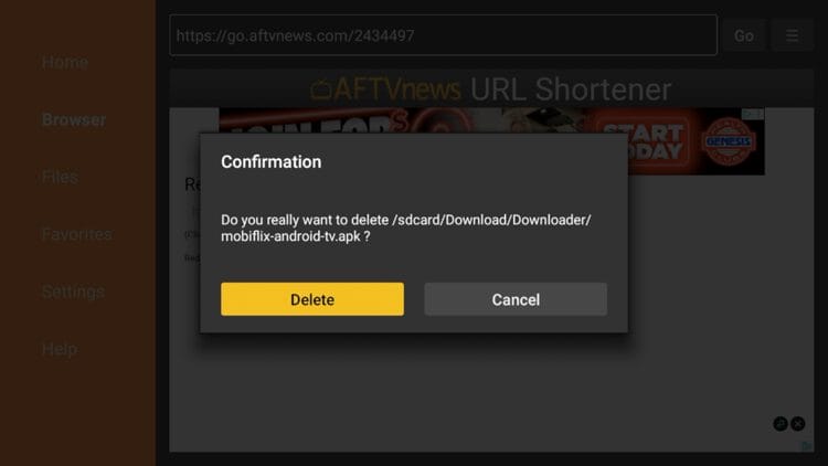 Click Delete again.