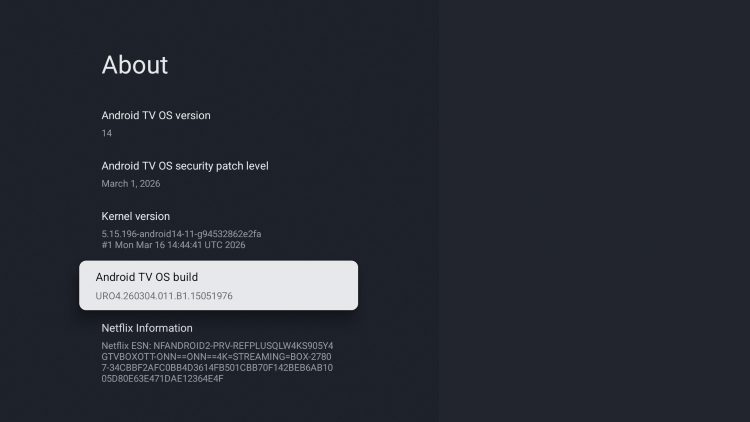 onn google tv update