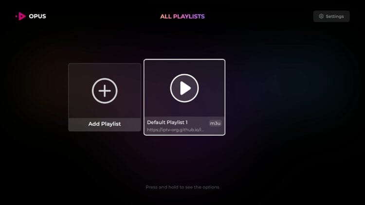 Then select the playlist you just added.