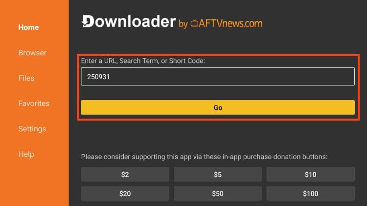 input downloader code for TP Toolbox to install PiqoTV