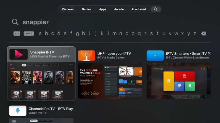 Click the search icon, type in 'snappier' and click the first result.