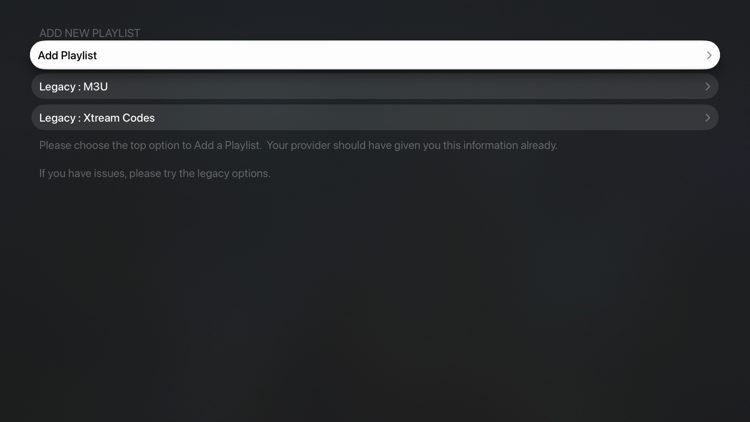 Then click Add Playlist again.