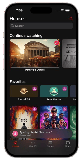 UHF App on iPhone