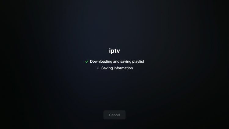 Wait for your playlist data to download.