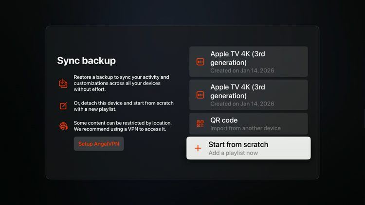 Click Start from scratch to add a playlist.