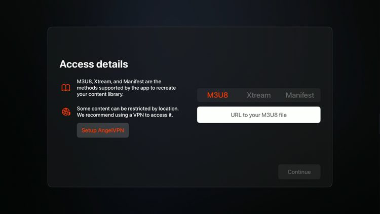 Then choose your preferred IPTV login method.
