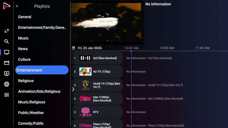 You have successfully installed and setup iMPlayer on your Fire TV or Android device.