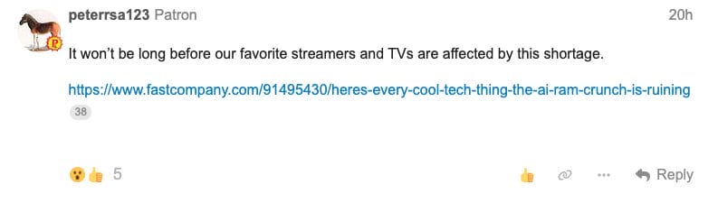 Comment from TROYPOINT Insider Patron