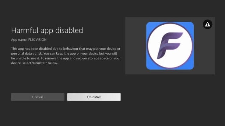Amazon's Warning Message for Third-Party Apps
