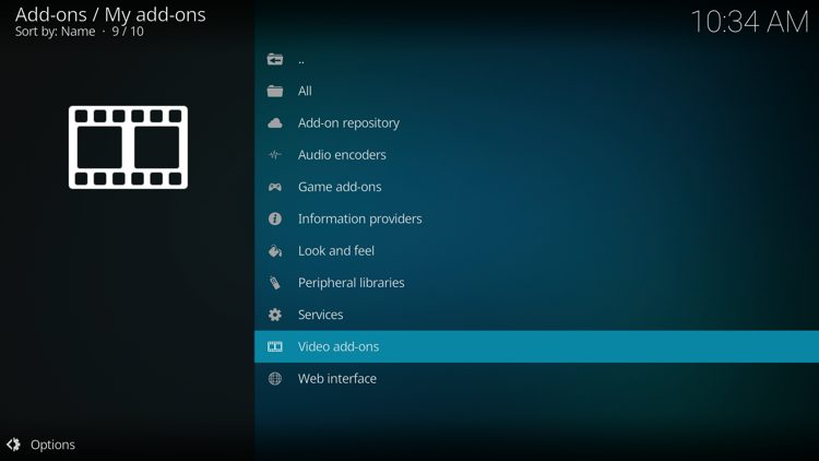 Select Video add-ons