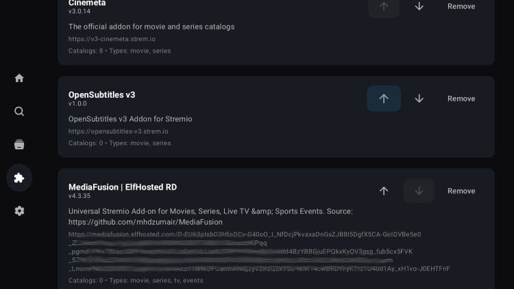 reorder addons