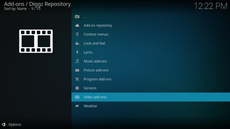 select video addons