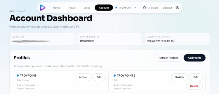 Profile options