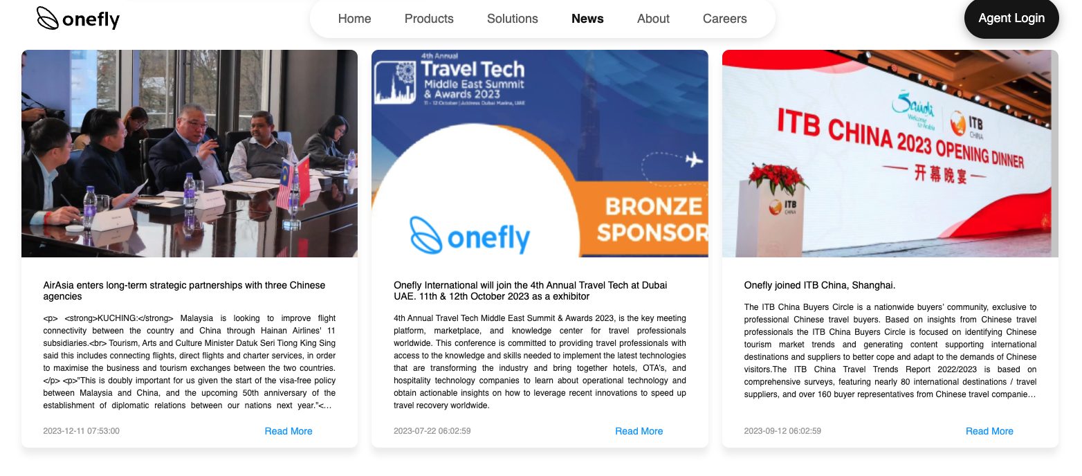 OneFly Website