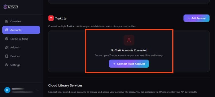 authorize trakt if you prefer
