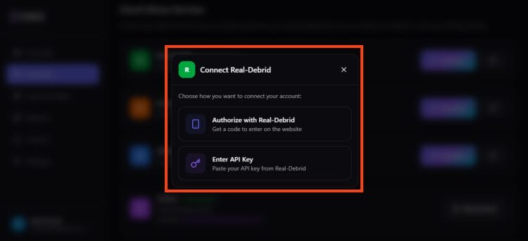 choose your authorization method