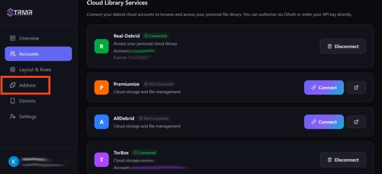 choose addons