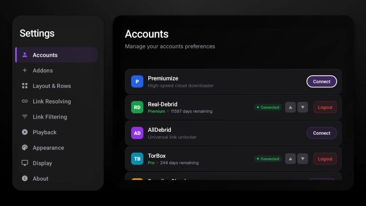 view your premium accounts