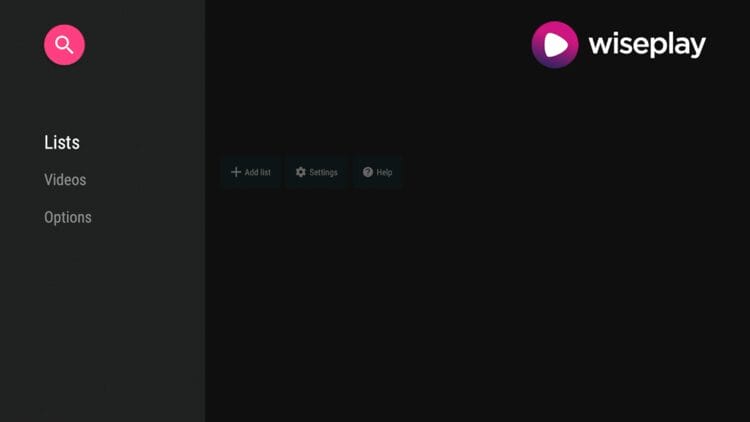 Du har installert Wiseplay-applikasjonen. Nå må vi legge til en spilleliste for live-kanaler.