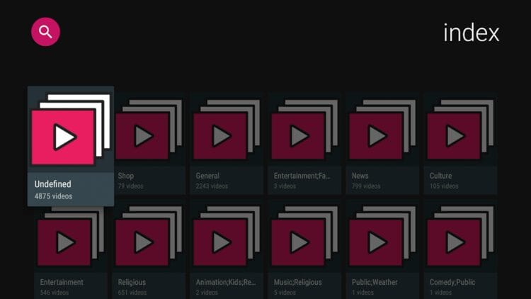 Derfra vil du finne kanalene dine pent kategorisert basert på dataene fra spillelisten din.