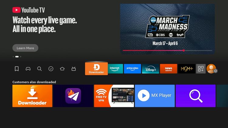 You must first install the Downloader app on your device.