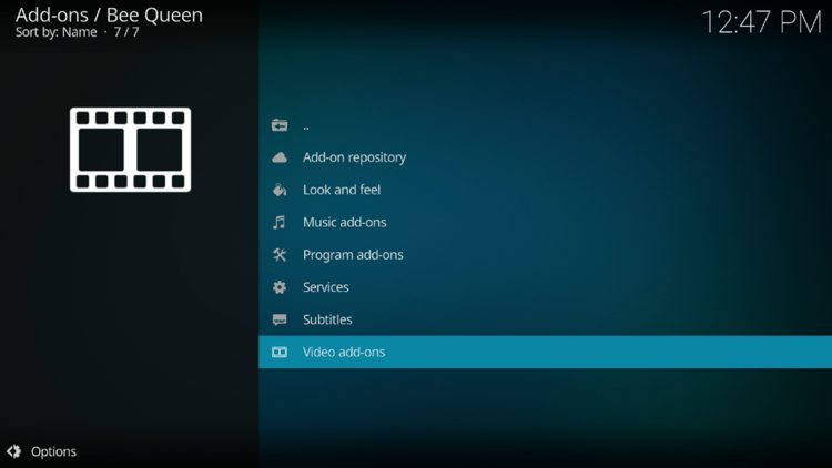 Click Video add-ons