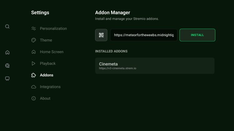 click install