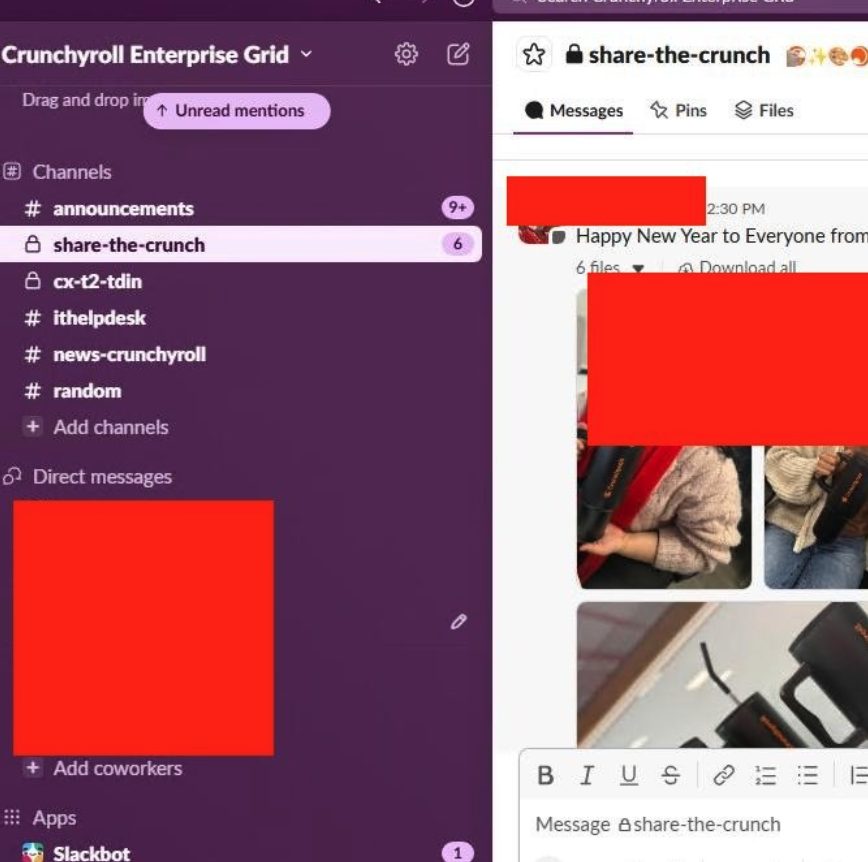 Screenshot of Hacker Breaking into Slack