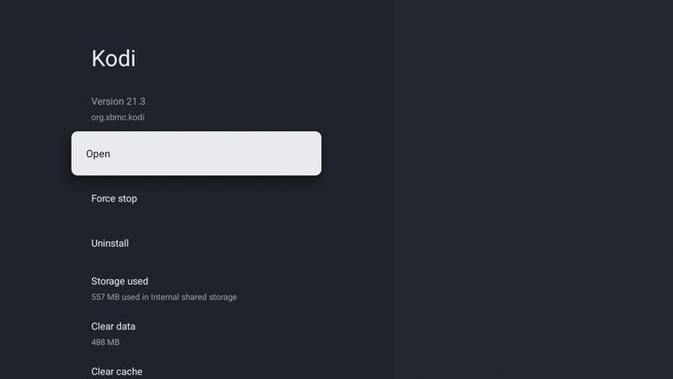 Relaunch the Kodi application.