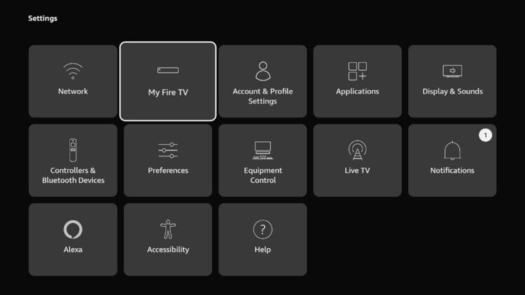 Click My Fire TV.