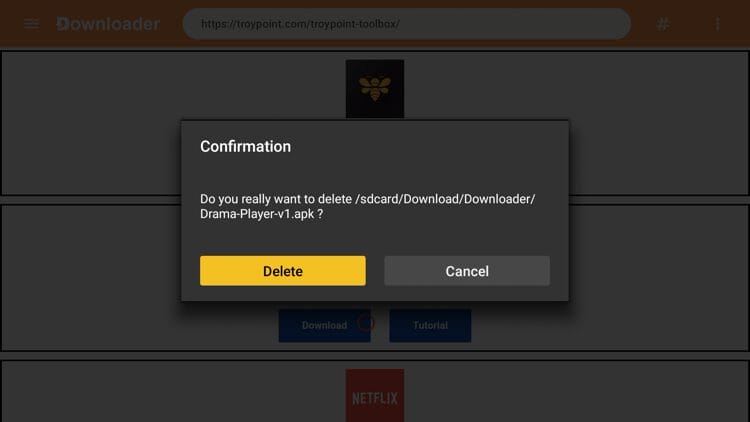 Click Delete again.