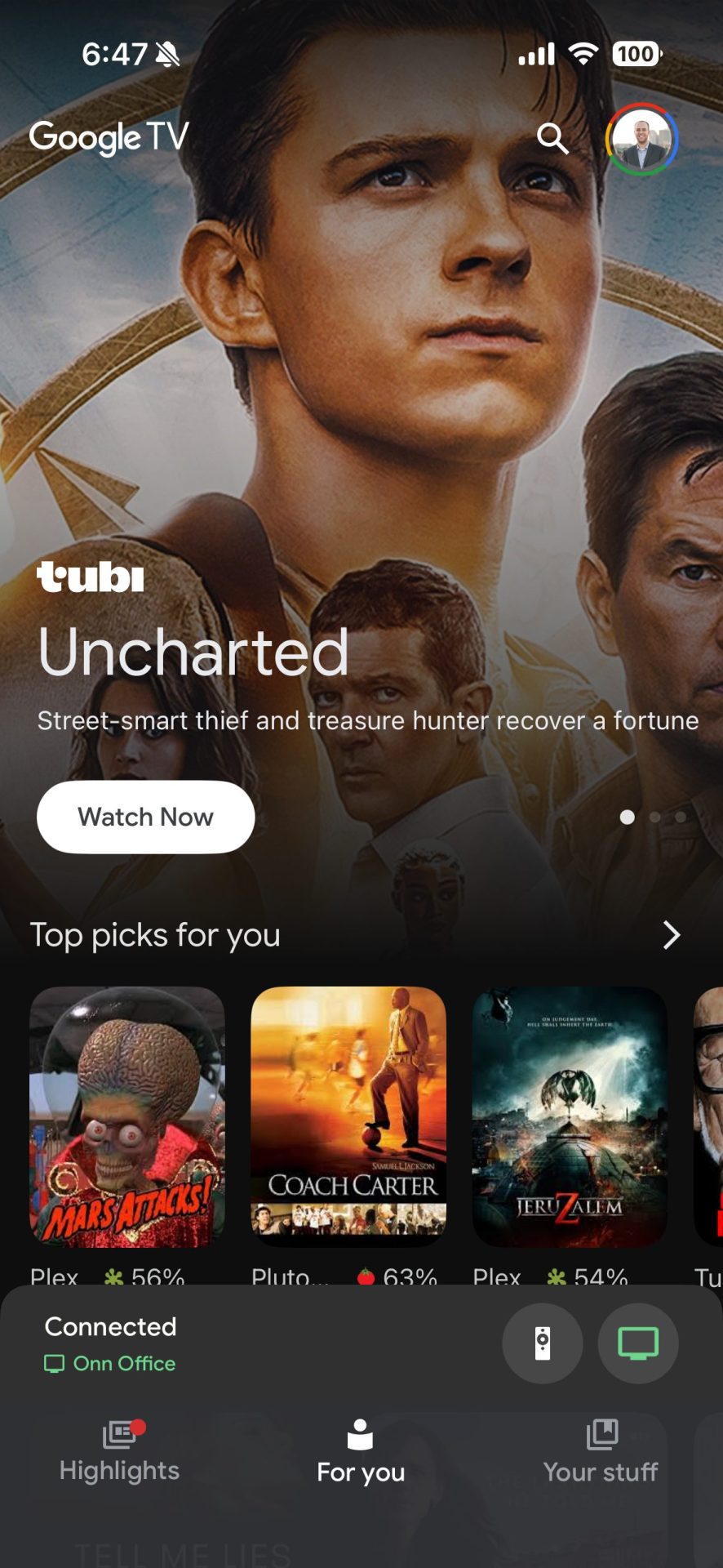 Then click the remote control icon at the bottom right corner of the app.