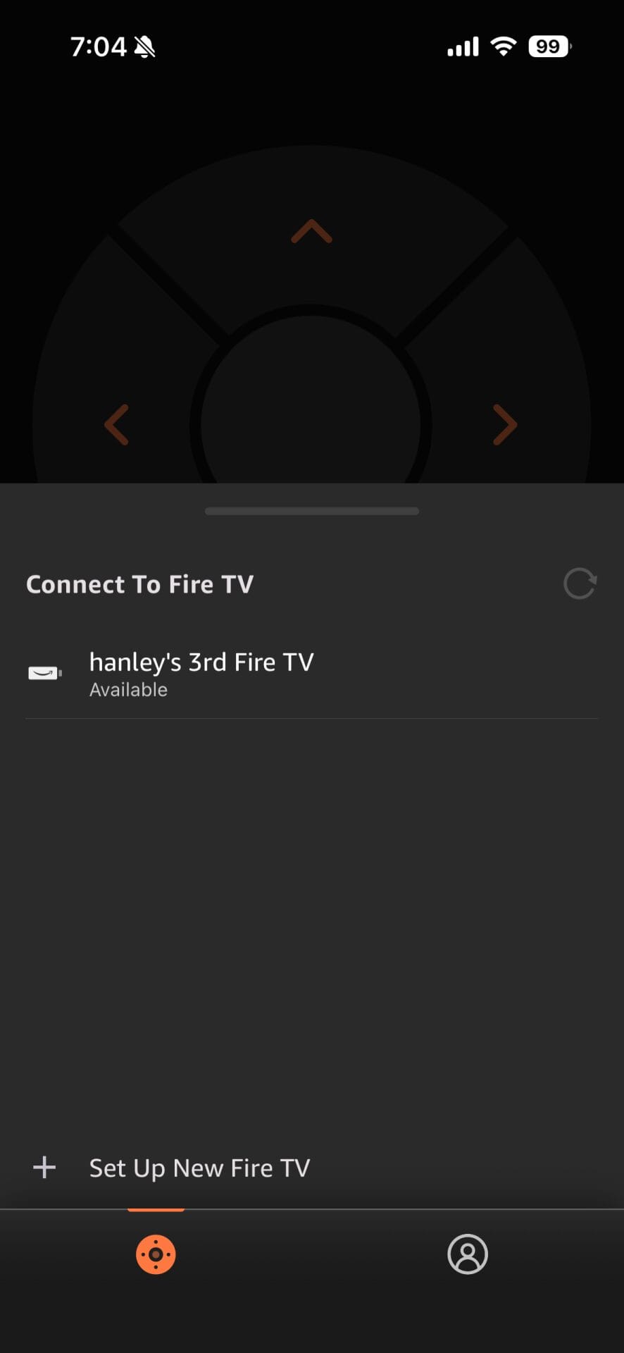 Select your Fire TV device from the list.