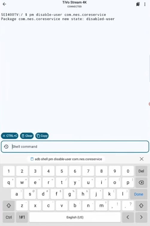 Wait a few seconds and you'll notice a message saying the user has been disabled.
