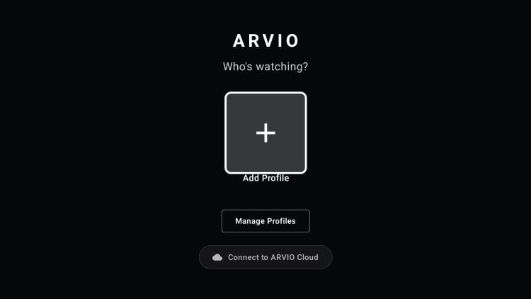 click new profile