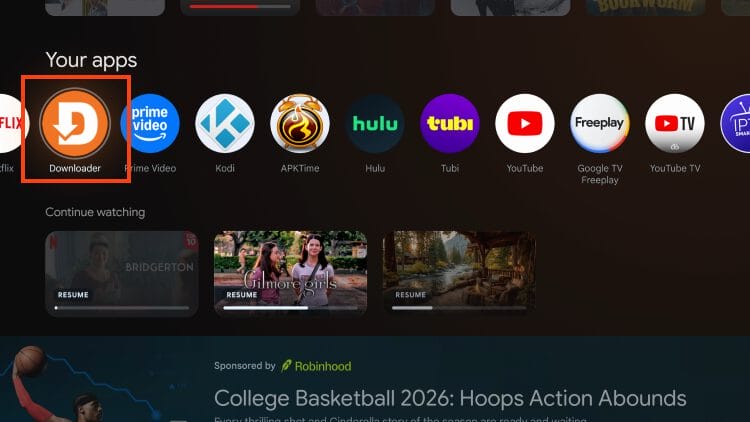 launch downloader to install BeeTV
