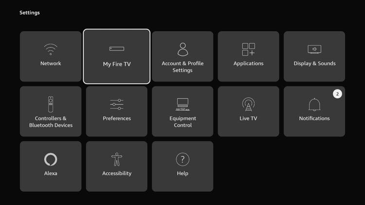 Scroll My Fire TV.