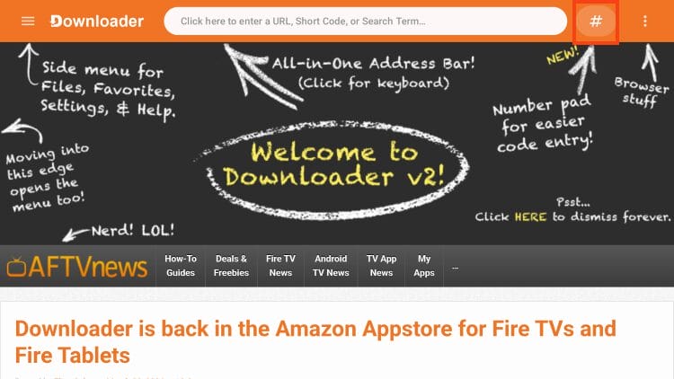 open url bar to install elementum