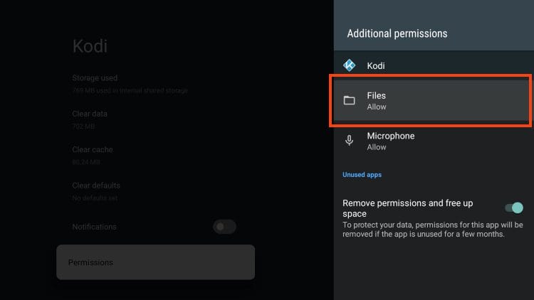select files