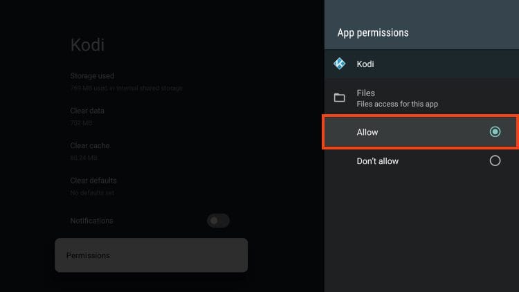 select allow