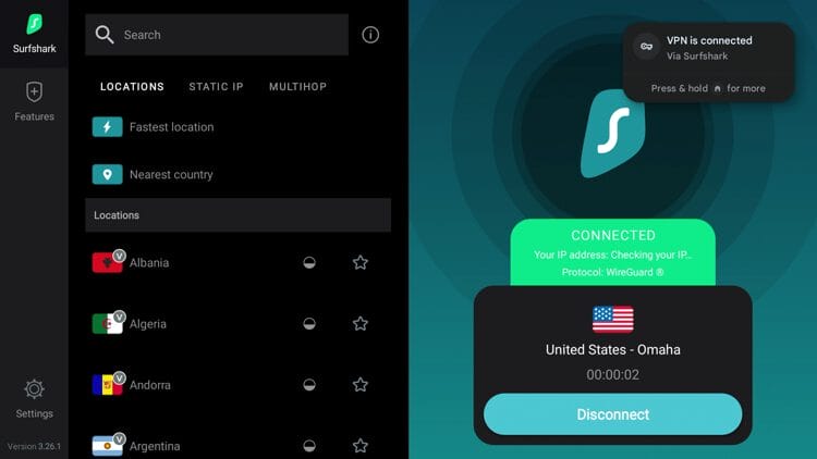 You have successfully connected to a VPN on your jailbroken Google TV device and your IP address has now changed.