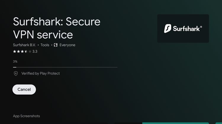 Wait a few seconds for the app to install.