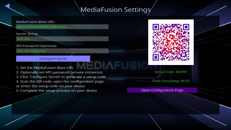 mediafusion kodi authorization code