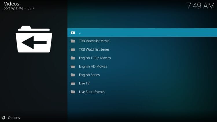 catalogs in kodi