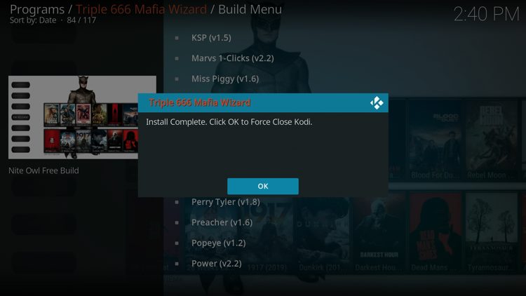 Click OK.