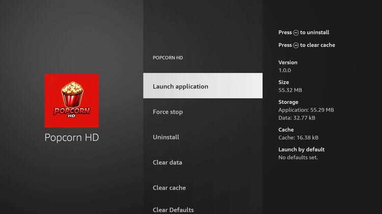 After Popcorn HD is installed launch the application.