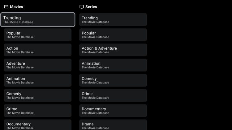 adjust various categories