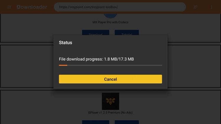 Wait a few seconds for the APK file to install.
