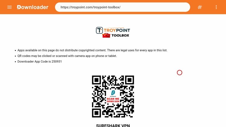Wait a few seconds and you are now on the TROYPOINT Toolbox.